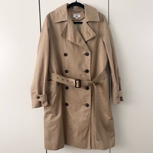 Tan Double-Breasted Women's Trench Coat